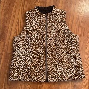 Leopard Print Puffer Vest
